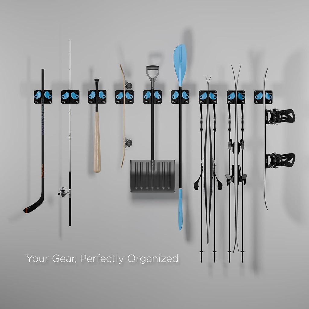 Ultimate Ski & Snowboard Wall Rack | Secure, Non-Slip Storage | Fits Any Ski/Board | Garage Organization | Ski Storage Rack | Snowboard Storage Rack | Winter Gear Organizer | 1 Pck
