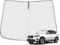 Windshield Sun Shade for 2018-2024 BMW X3 Accessories Thicken 6-Layer Front Window Sunshade Cover Sun Visor Protector Foldable Block UV Rays Keep Vehicle Cool