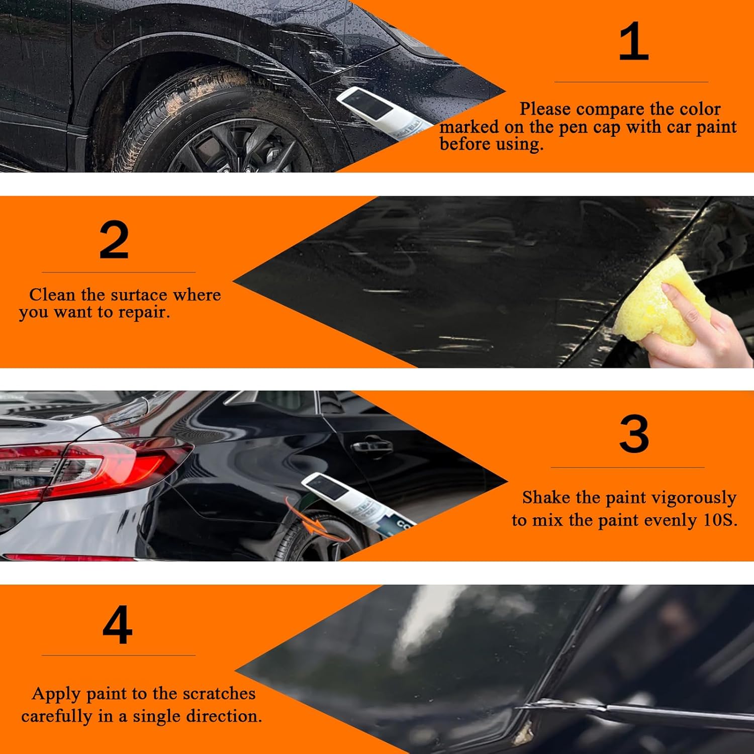 Sonic Gray Pearl(NH-877P/138P) Touch Up Paint Compatible with Honda, Car Paint Pen Scratch Repair Two-In-One Touch Up Paint, Premium Car Scratch Remover for Deep Scratches