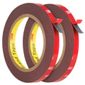 HitLights Double Sided Tape Heavy Duty (2 Pack), Waterproof Strong Mounting Adhesive Foam Tape for LED Strip, Walls, Automotive, Home Office Decor (33FT x 0.4IN)