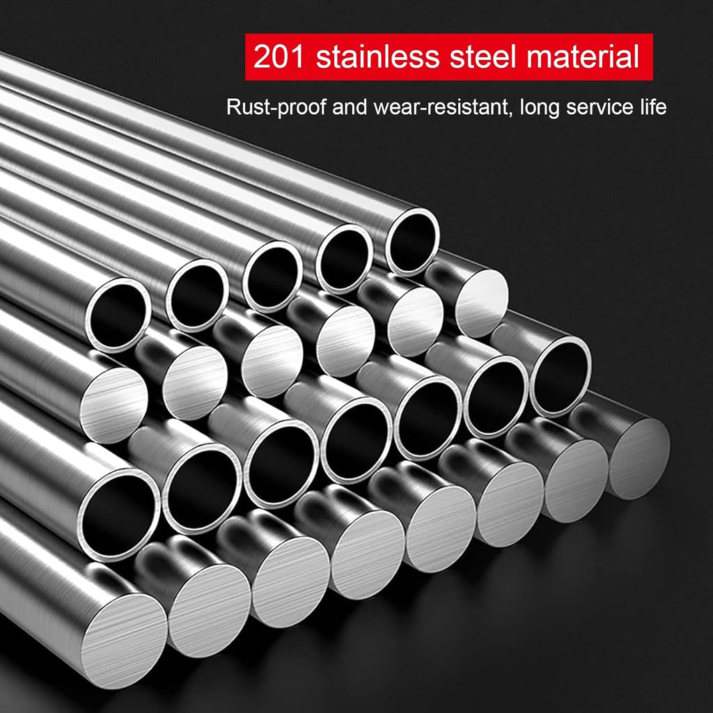 Stainless Steel Parking Bollards for Driveway, Industrial Safety Bollards Reflective Channelizer Post, Parking Barrier, Sturdy and Durable, Easy to Install, for Crowd Control(Silver (1pcs),7.6*75cm/3*