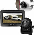 Magnetic Wireless Backup Camera with 4.3'' Monitor, Rechargeable Battery Powered Backup Camera System for Car, Trucks, RV, Trailer, Camper, IP68 Waterproof, Super Night Vision(MS-343)
