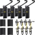 AM alphamount Swivel Bike Wall Mount, Metal Wall Bike Rack with Durable Sleeves, Space-Saving Vertical Bike Rack with 180° Swivel for Home and Garage, Bike Wall Mount Up to 66 lbs, 4-Pack