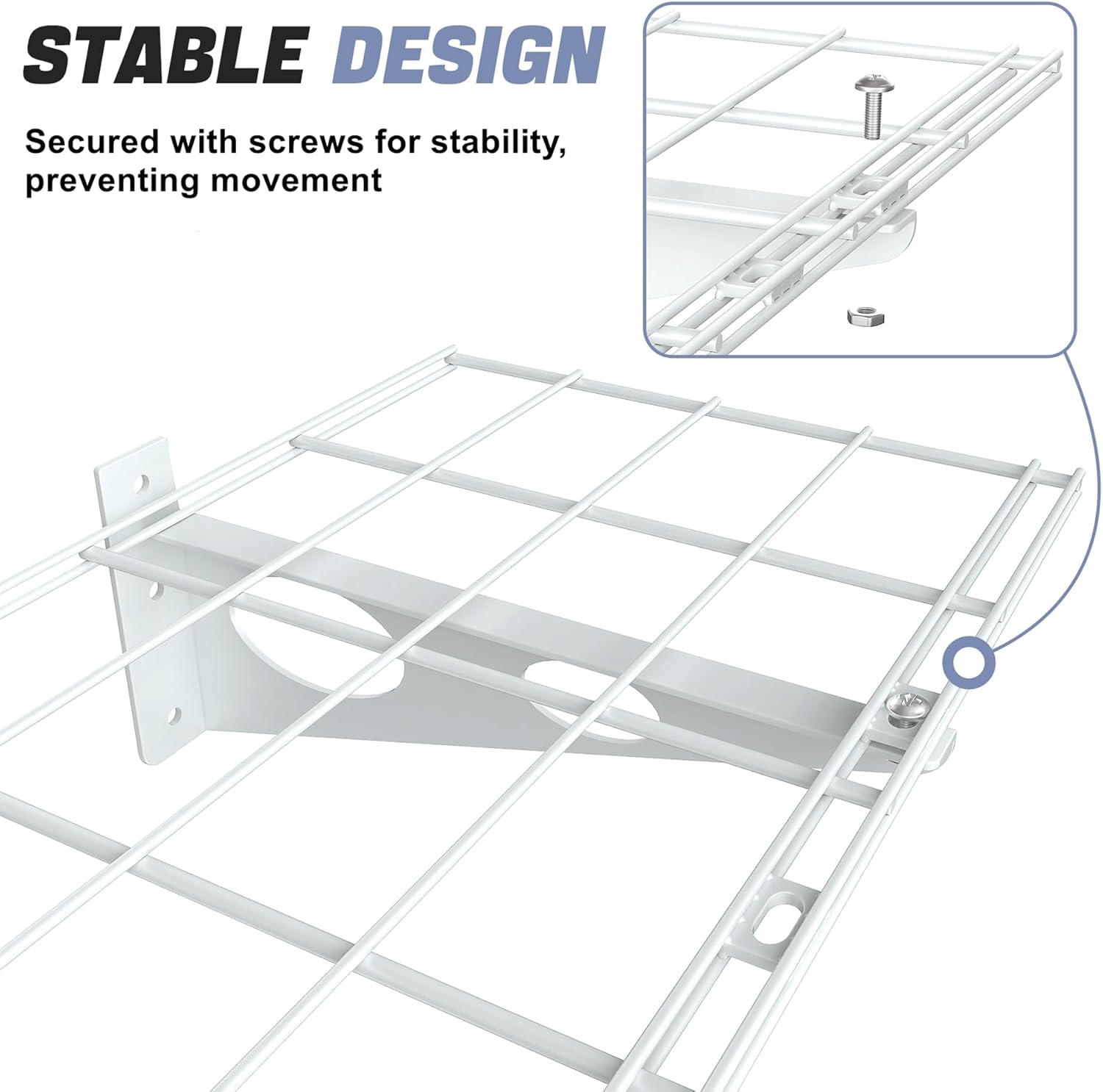 WALMANN 2-Pack Garage Wall Shelves, 1 x 4 ft/12 * 48 inch Wall Mounted Storage Shelves for Garage Heavy Duty Floating Shelving, Holds Up to 220 Lbs(White)