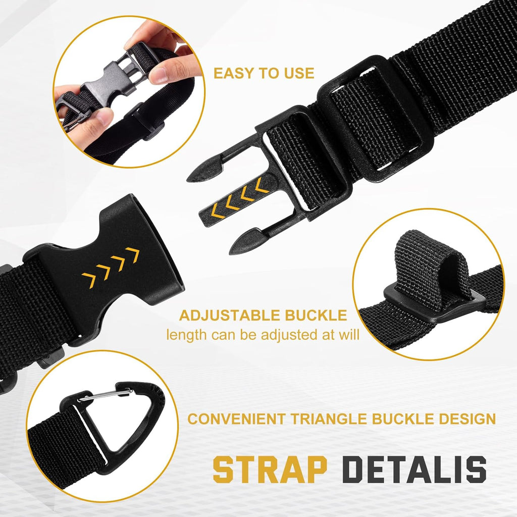 36 Pack 17 Inch Adjustable Extension Cord Holder Organizer with Triangle Clips Heavy Duty Storage Straps Extension Cord Hanger for Men Workshop and Garage Organization and Storage (Black)