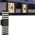 18inch LED Square Up & Down Wall Lights,24W Outdoor Wall Light 4000K Day White Aluminum Body Waterproof IP65 LED Exterior Light Fixtures Wall Mount for House Patio Garage Garden. (1Pack)