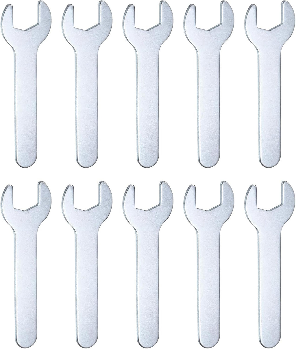 HARFINGTON 10pcs Small Wrench Open End Wrench 14x87x2mm Metric U-Shaped Single Open Ended Spanner Super Thin Small Flat Head Galvanizing Wrench for Automotive Repair Furniture Assembly