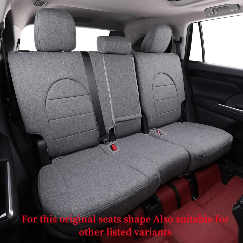 coverdream Camry Seat Covers Custom Fit for 2018-2024 Toyota Camry L LE SE SE Nightshade,Full Coverage Polyester Car Seat Protector (Full Set,Gray)