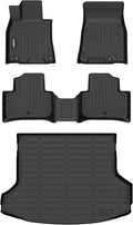GINOWY-Floor Mats & Cargo Liner for Genesis GV70 2022-2025(Not fit Electrified GV70), All Weather Car Floor Mats Cargo Liner TPE Rubber Trunk Mat Trunk Liner, GV70 Accessories Mats