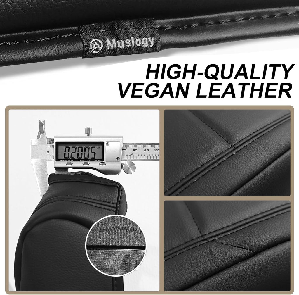 Muslogy Center Console Armrest Cover Compatible with Jeep Grand Cherokee 2011-2021 Comfort Armrest Pad Arm Rest Cushion Vegan Leather Protector Regular Thick