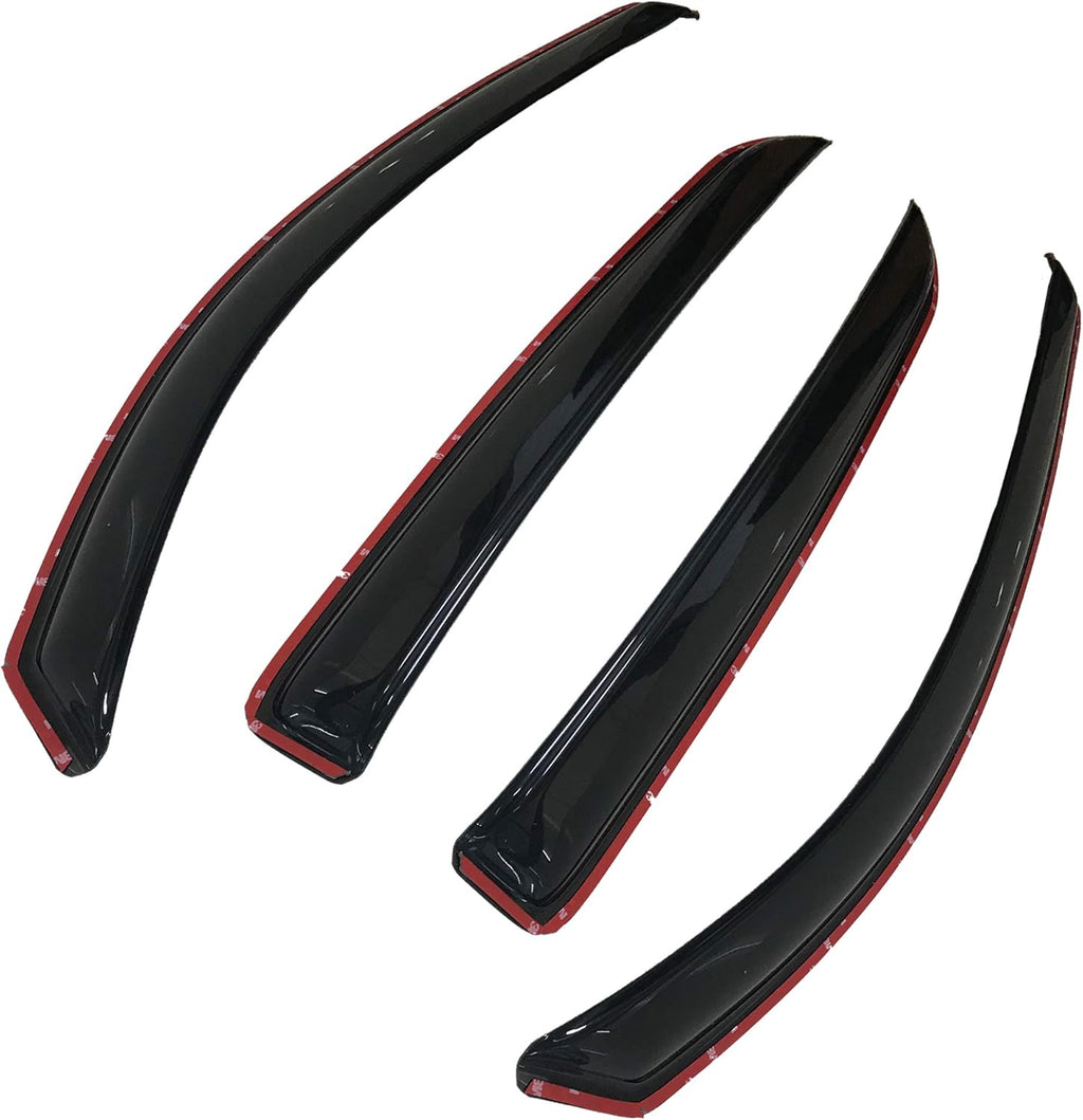 4pcs Original In Channel Style Rain Guards Durable Side Window Wind Deflectors Dark Smoke Vent Window Visors Compatible With 2016-2023 Tacoma Crew Double Cab