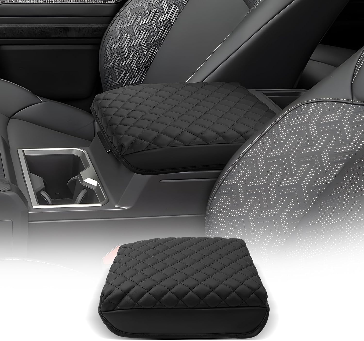 CDEFG for 2024 2025 Toyota Tacoma Center Console Cover Armrest Box Cover for Tacoma (SR, SR5, TRD PreRunner, TRD Sport, TRD Off-Road, Limited) Accessories Console Arm Rest Protector