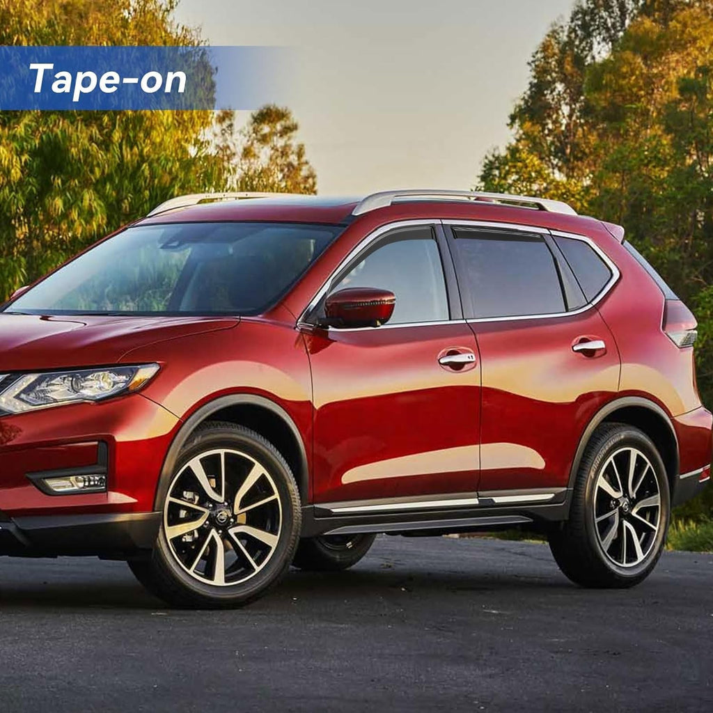 Window Visors Rain Guards for Nissan Rogue S SV SL 2014-2020, Out-Channel Window Vent Wind Deflectors Visors Shades for 14-20 Rogue (Excludes Rogue Sport Model)