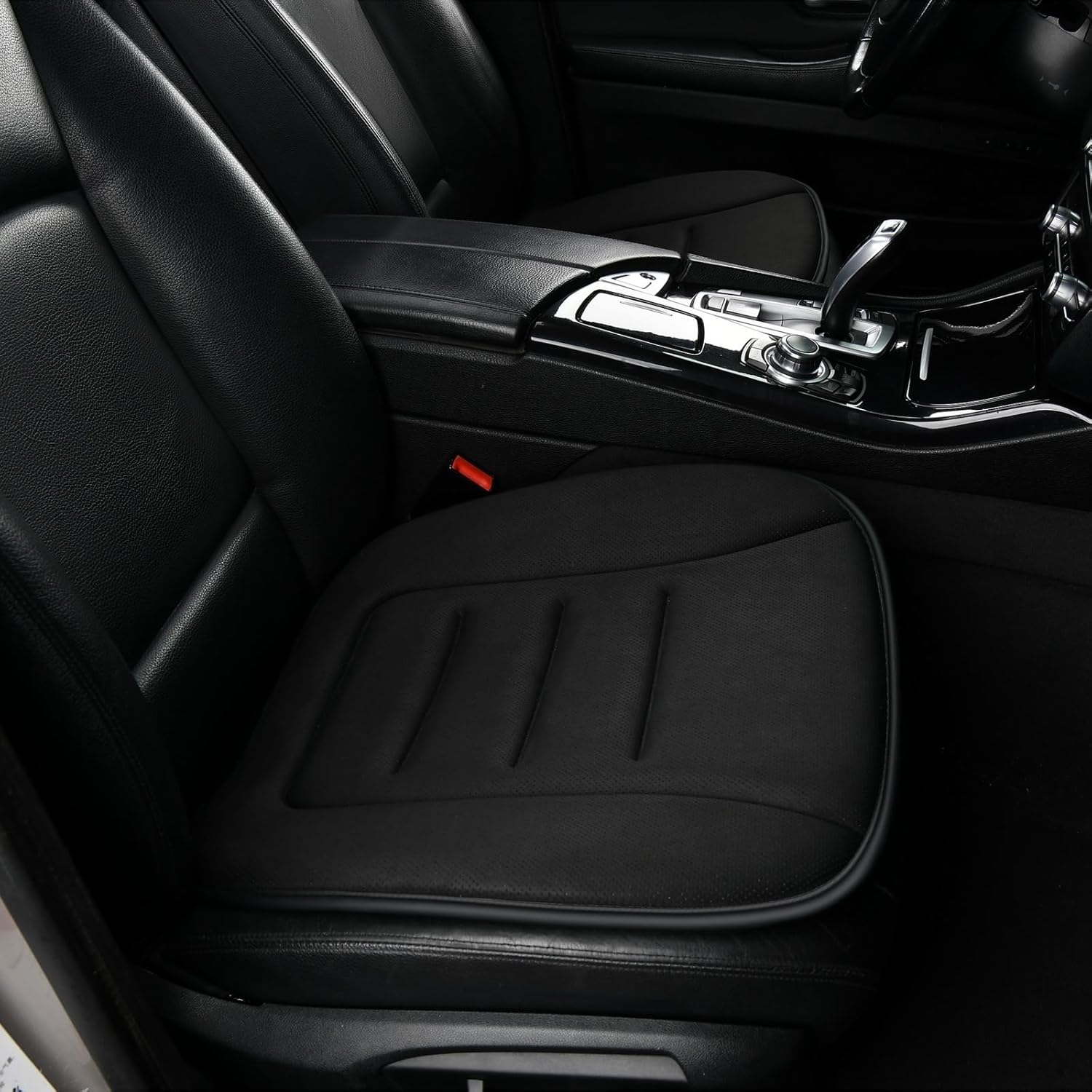 KAYI Car Seat Cushion, Memory Foam Car Seat Cushion, Anti Slip Rubber Bottom Car Seat Cushions for Driving, Suitable for Car and Office Chairs (2 Pack, Black)