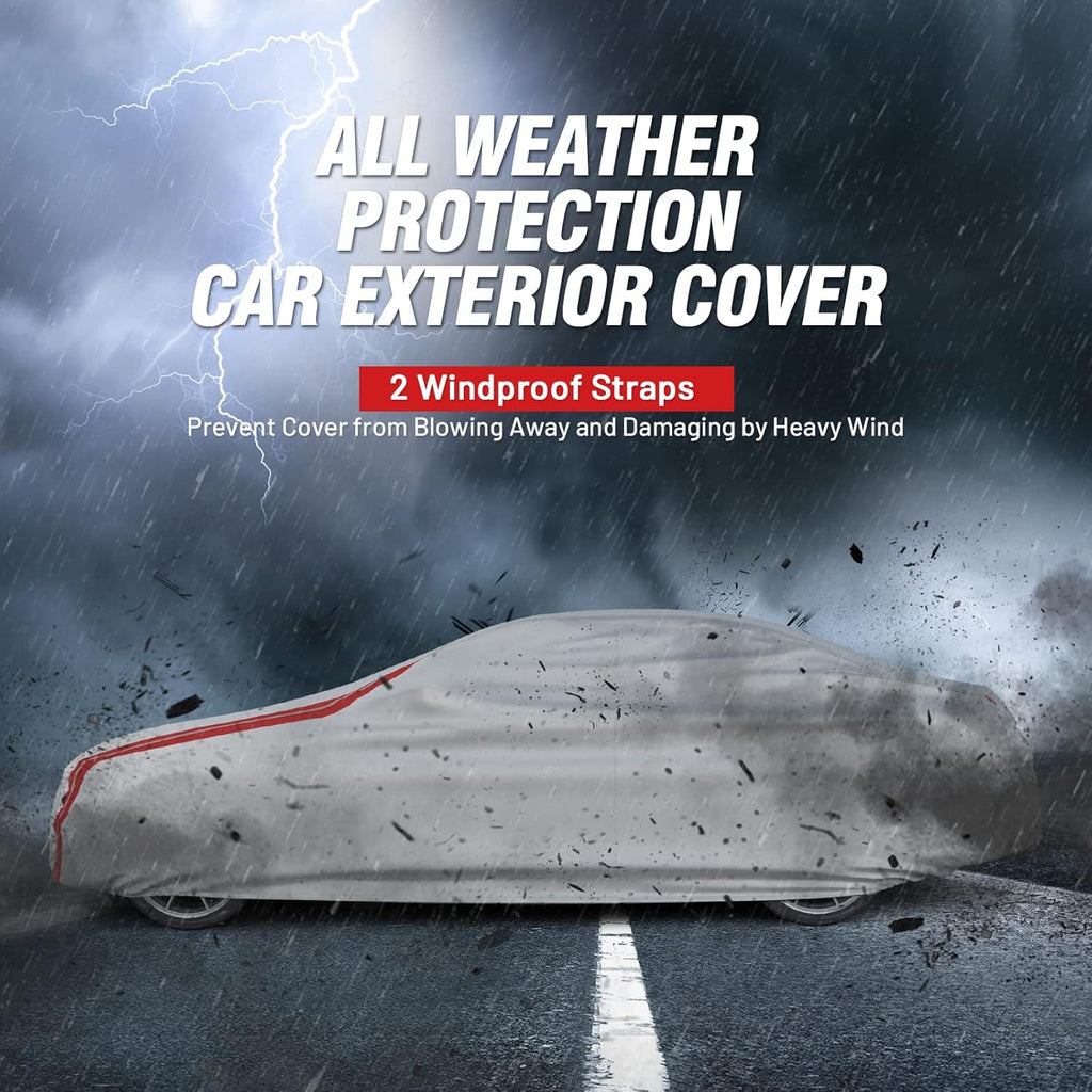 Favoto Car Cover Waterproof Outdoor - Custom Fit for Dodge Challenger (2008-2024) Oxford Cloth All Weather for Automobiles Rain Sun Dust Protection Windproof Full Car Covers
