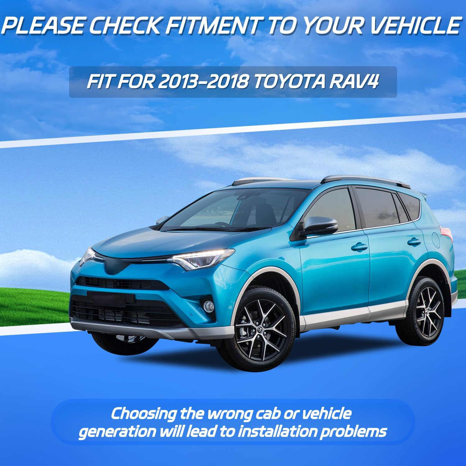 4 PCS in-Channel Window Rain Guards Fit for 2013-2018 Toyota RAV4, Smoke Tinted Vent Window Visors, Side Window Deflectors, Sun Visors Vent Shade, 2013 2014 2015 2016 2017 2018