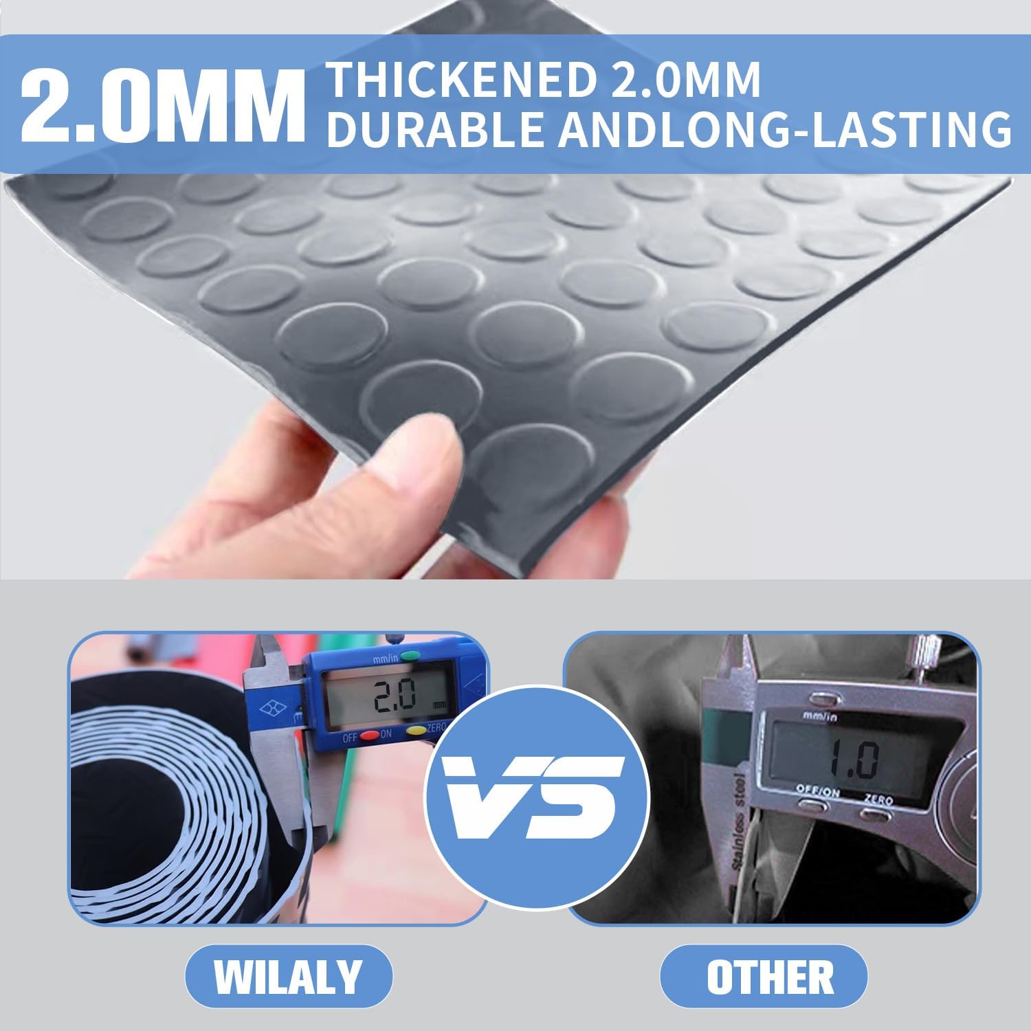 Premium Garage Floor Mat, Commercial Grade Heavy Duty Parking Mat for Garage Floor, Golf Cart Parking, Water/Stain Resistant Floor Runner (Grey Coin, 2 Rolls x 4 x 13 Feet)
