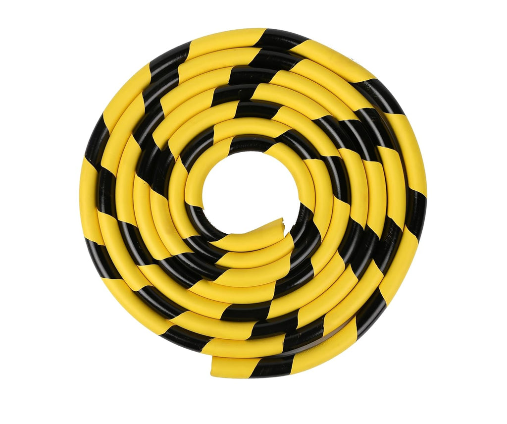 Heavy-Duty Corner Guards – 5M Self-Adhesive Yellow/Black NBR Rubber Wall Protectors for Garage, Parking Columns, and Warehouse Safety