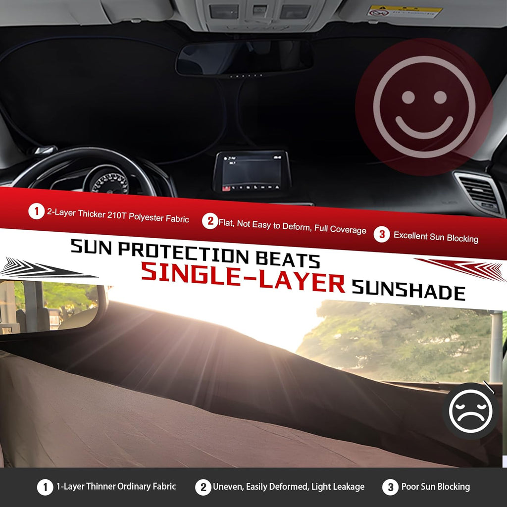 Windshield Sun Shade for 2013-2019 Ford Escape SUV Foldable Sun Sunshade for Car Front Window Blocks UV Rays and Heat Automotive Interior Protector Custom Fit Accessories