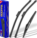 3 wipers Replacement for 2017-2022 2023 Mazda CX-5 2017-2022 2023 Mazda CX-9, Windshield Wiper Blades Original Equipment Replacement - 24"/18"/14" (Set of 3)