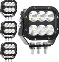Cube LED Light Pods, 5 Inch 120W 10000lm IP68 LED Off Road Fog Lights, Ultra Bright Square Light Bar for Car Boat ATV UTV RV Golf Cart Pickup Tractor Work Lights 12V 24V, 4 Pack