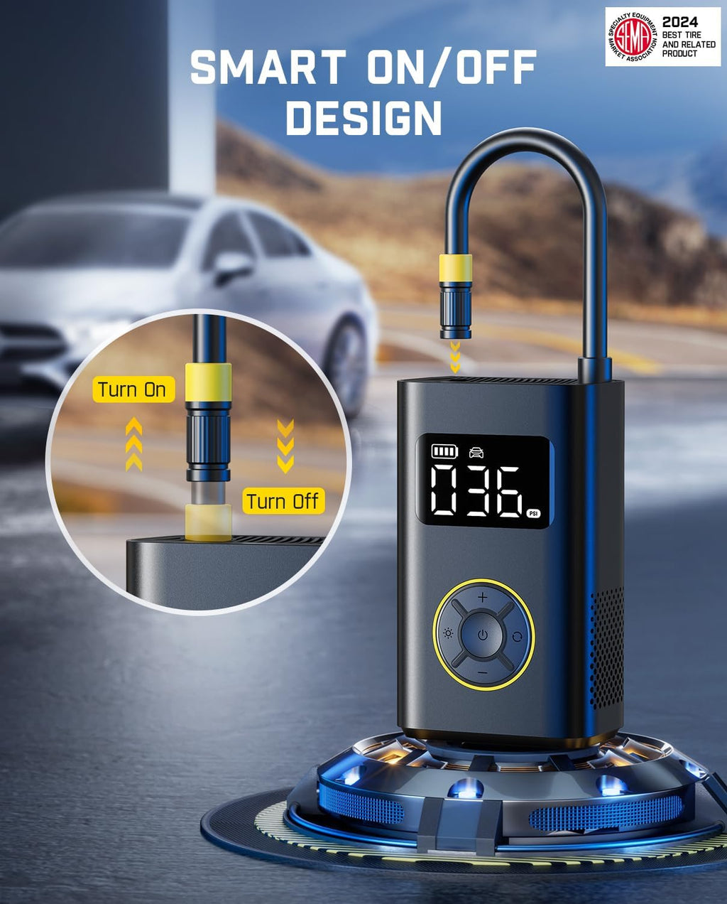 Fanttik X9 Pro Portable Tire Inflator for Compact Car, 1Min Fast Inflate Electric Bike Pump with Digital Tire Pressure Gauge, 150PSI Air Compressor for Electric Bikes, Motorcycle, Ball