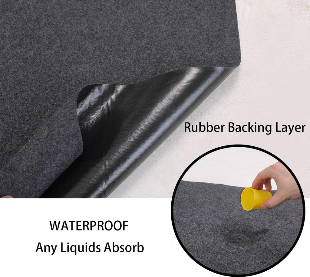 JOMMIE CHEN Large Rubber Floor Mat for Car Washable Garage Mats for Floor Absorb Liquids Oil Drip Pan for Under Car Protects Floor from Spills, Drips, Splashes and Stains Garage Mats (6.6x8.5 Feet)