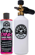 Chemical Guys EQP367 TORQ Professional Snow Foam Cannon Car Wash Snow Foamer + Mr. Pink Foam Party Wash & Wax 16 fl oz (Safe for Cars, Trucks, SUVs, RVs, & More) Works with Pressure Washer