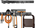 Garage Storage, Garage Organization, Garage Tool Organizer Wall Mount, Garden Tool Organization and Storage 48.1 Inches, Max 450lbs Adjustable Metal Hooks, Hangers Garden Yard Tool Rack,