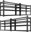 Storage Shelves 4PCS, Garage Shelving Heavy Duty 1920LBS Capacity, 36"L x 16"W x 60"H Adjustable Metal Shelving Organizer Wire Rack, 4 Tier Utility Shelf Unit for Pantry Closet Warehouse Organization