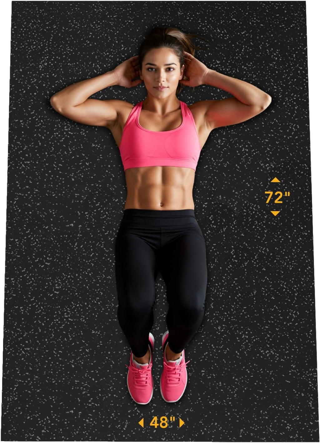 Rubber King Multi-Purpose Exercise Mat - 100% Recycled Thick Rubber Mat for Home Gym Flooring, Non-Slip, Low-Odor Durable Workout Mat for Indoor/Outdoor, Shoe-Friendly