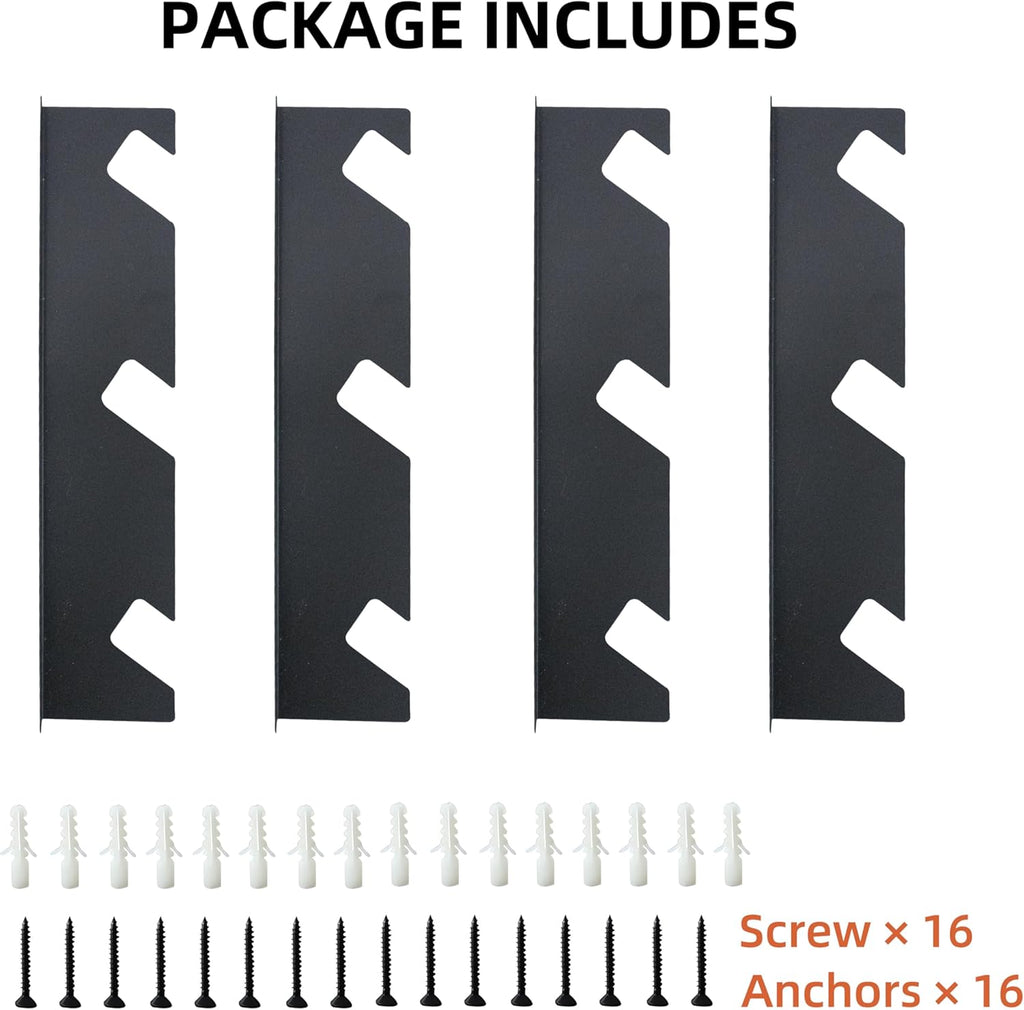 CZWL&HG Heavy-Duty Garden Tool Organizer Wall Mount – Garage Wall Storage Rack for Shovels, Rakes & Long-Handled Tools – Solid Steel, Holds 250 lbs