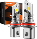 SEALIGHT 9007 HB5 Fog Bulbs, 30000LM 6500K Cool White, 1:1 Mini Size, 9007 Bulb Fog Light with 13000RPM Cooling Fan, 3 Mins Plug-N-Play, Non-Polarity, Pack of 2
