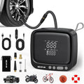 NEXPOW Tire Inflator Portable Air Compressor, 180 PSI Cordless Air Pump for Car Tires with Digital Pressure Gauge & Auto Shut-Off, Air Compressor Portable for Car, Motorcycle, Bicycle, Ball, Gray