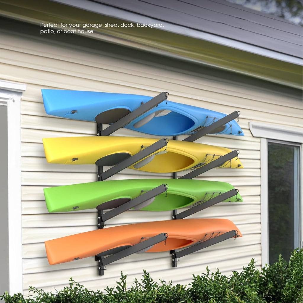 Kayak Storage Rack, Heavy Duty Freestanding Sup Storage Stand for Outdoor Use, Storage Rack for Kayaks, SUPs, Canoe and Paddleboard,…