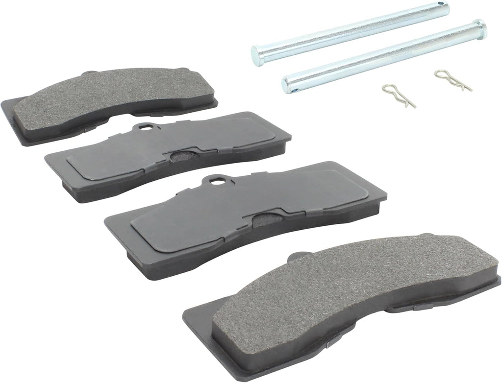 Premium Semi-Metallic Front Brake Pads (1001-0008M) Compatible with Chevrolet Camaro 1967-1970, Chevrolet Corvette 1965-1982, Pontiac Firebird 1969-1970