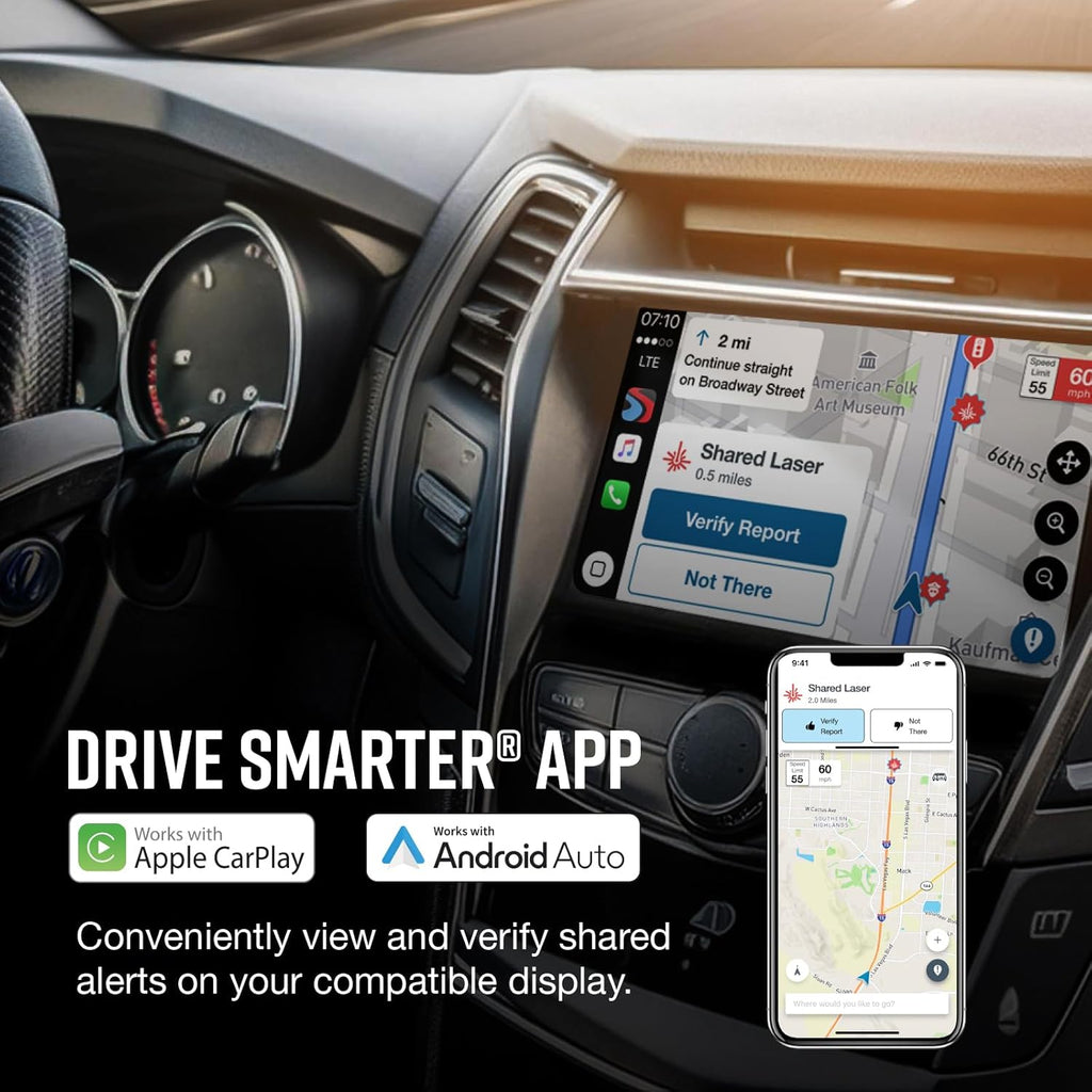 Escort MAX 360c Laser Radar Detector - WiFi and Bluetooth Enabled, 360° Protection, Extreme Long Range, Voice Alerts, Apple CarPlay and Android Auto Compatible, Black