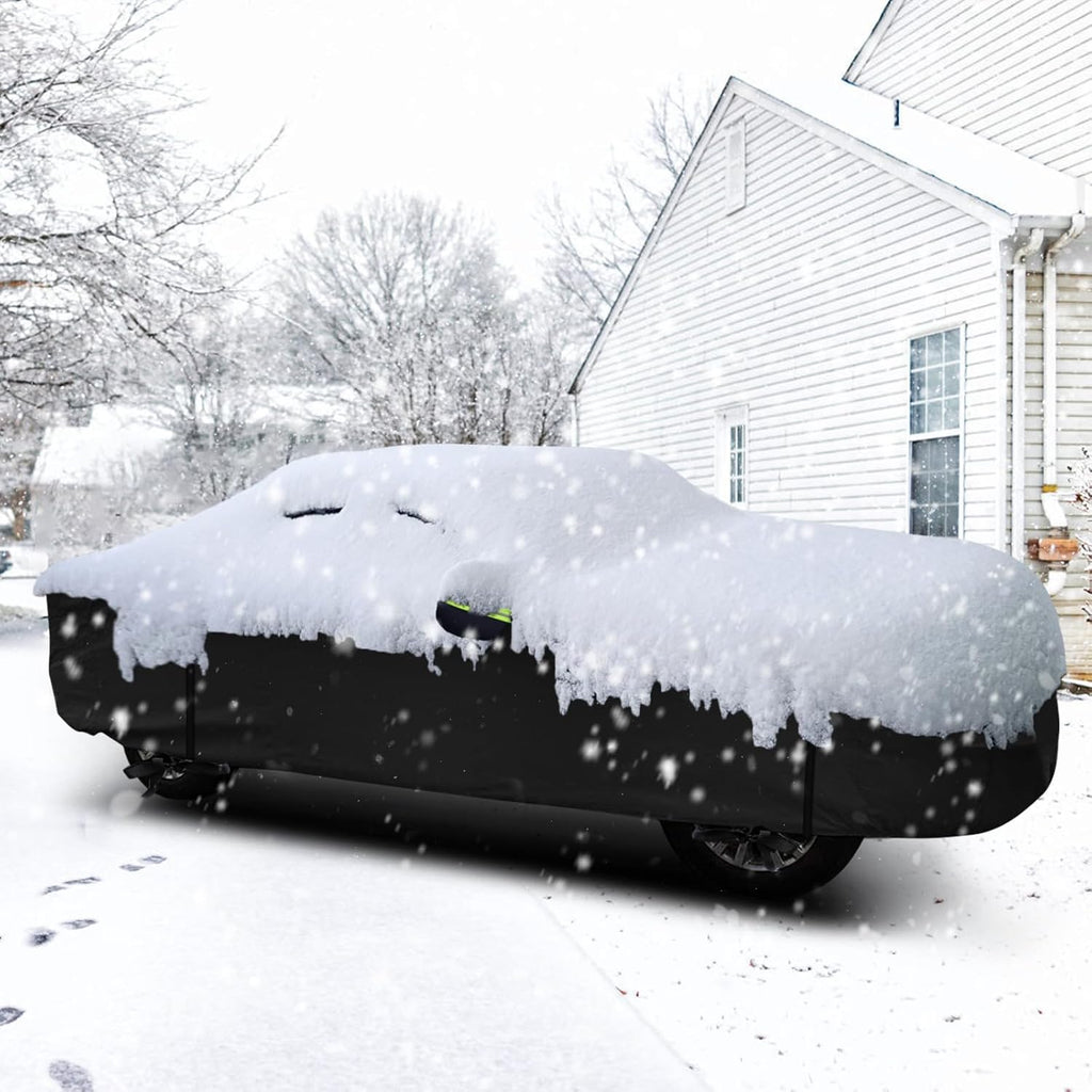 for Chevy Silverado 1500 Crew Cab 6.6 ft. Bed Truck Cover, Waterproof All Weather Car Covers with Zipper Windproof Heavy Duty Protection for 2000-2023 Silverado 1500/GMC Sierra 1500(UP to 241.7‘’L)
