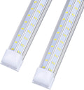 25 Pack,LED Shop Light, 4FT LED Light Fixtures, 60W 6500LM 6000K Cool White, V-Shaped T8 LED Tube Lights, High Output, Clear Cover, 4 Foot LED Shop Lights for Garage
