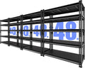 48" W Heavy Duty Garage Shelving, 5-Tier Metal Industrial Shelves, 3000LBS Loads, 4 Pack