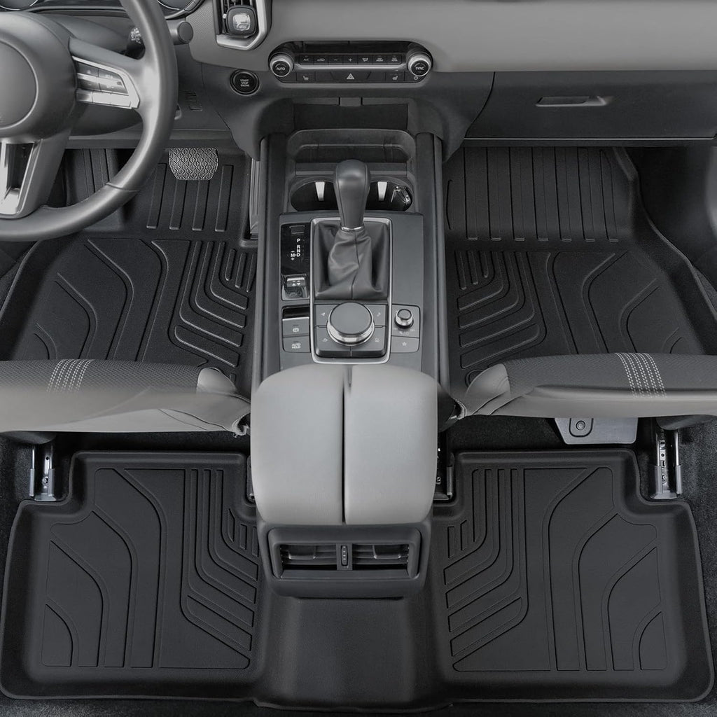 Floor Mats Set for 2023 2024 2025 Mazda CX-50 Gas, Full Coverage All Weather Floor Mats Cargo Mat with Backrest Protectors & Door Sill Guards for CX50 Accessories(Not fit Hybrid)