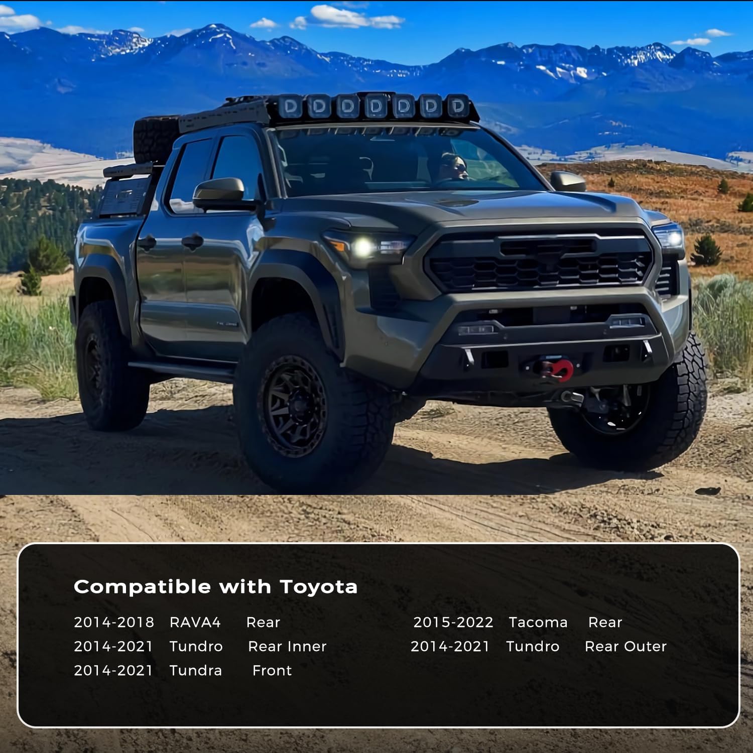 Reverse Backup Parking Assist Sensor Compatible with Select Toyota Models - RAV4 2014-2018 Tacoma 2015-2022 Tundra 2014-2021 Replace# 89341-0C010, 89341-0C020 4pcs