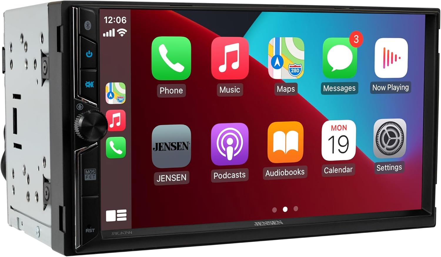 JENSEN J3CA7W 7-inch Car Stereo & BUCAM100J Backup Camera