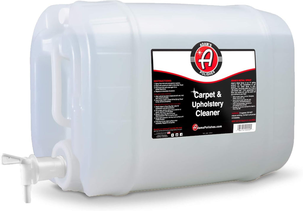Adam's Polishes Carpet & Upholstery Cleaner - Powerful Carpet Cleaner For Auto Detailing | Cloth, Upholstery & Fabric Car Interior Cleaning Solution | Stain Remover Spray For Car Seat, Floor Mats
