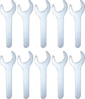 HARFINGTON 10pcs Small Wrench Open End Wrench 28x135x2.8mm Metric U-Shaped Single Open Ended Spanner Super Thin Small Flat Head Galvanizing Wrench for Automotive Repair Furniture Assembly