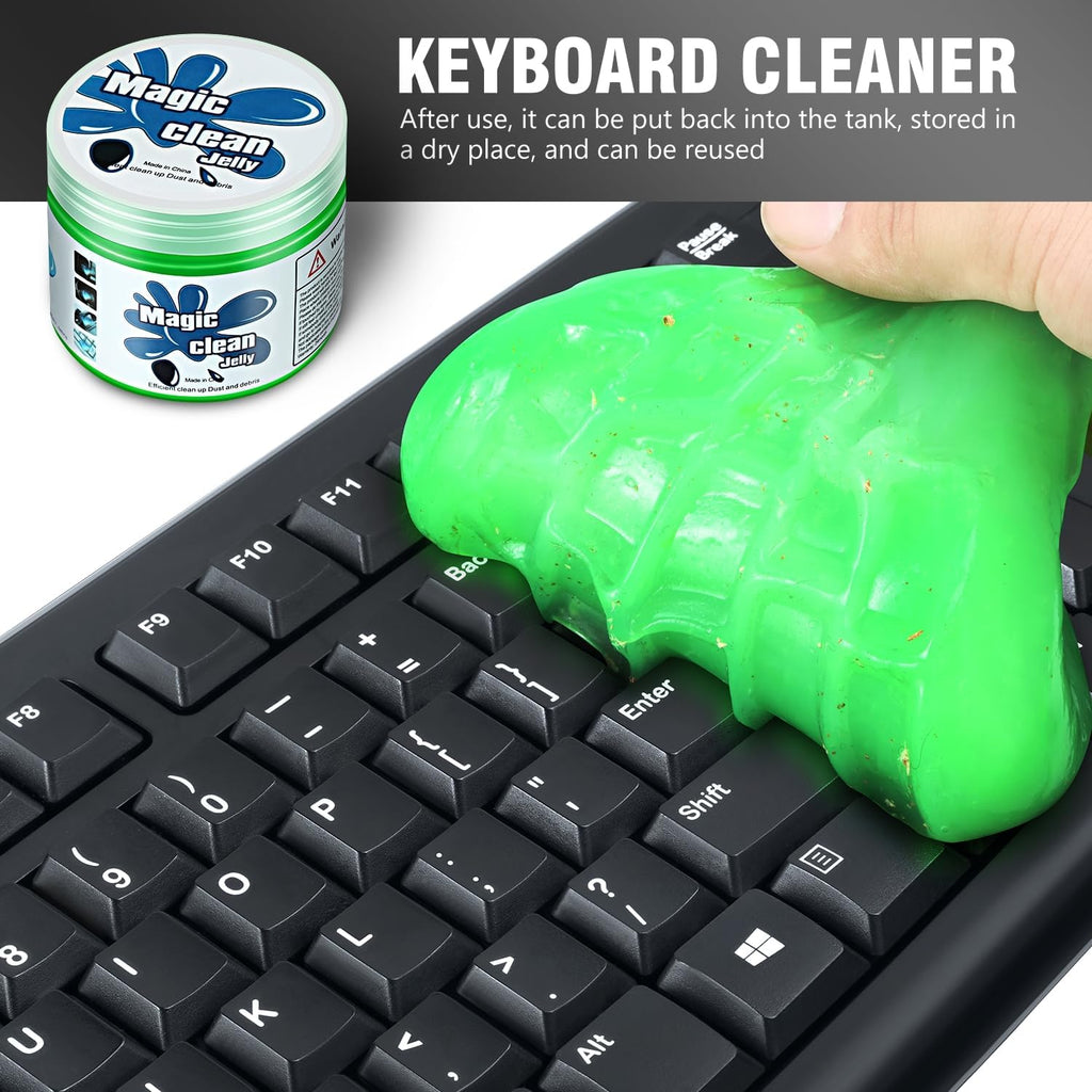 DNA MOTORING Car Cleaning Gels Auto Detailing Tools Cleaning Putty Car Interior Cleaner, Car Jelly Cleaner, Keyboard Cleaner, Car Cleaning Supplies Car Gifts for Men Women,Green, TOOLS-00255