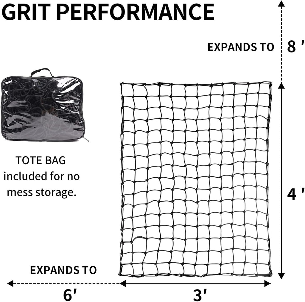 Leader Accessories Roof Rack Cargo Basket Set, Roof Cargo Basket 64'' with Cargo Net 3' x 4' Stretches to 6'x 8' Bungee Net