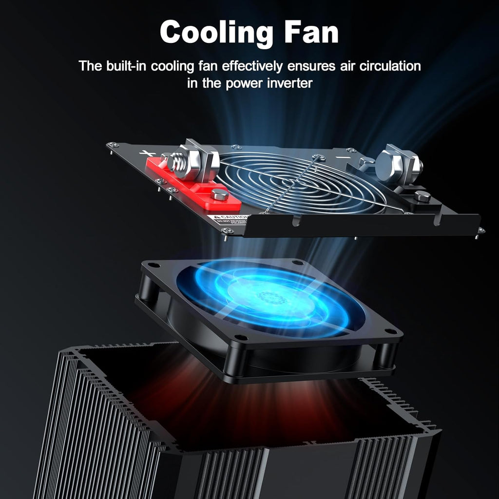 5600W Power Inverter,Peak Power 11200W 12V DC to AC 110120V,Remote Control with 4AC Outlets and3.1USB Port,LCDDisplay for Outdoor Activities,Emergency