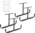 Sinoer Garage Ceiling Storage Hooks,Wall Mounted Hooks, Heavy Duty Utility Hooks for Ladder,Bike,Wood, Tools & Other Bulky Items (4 Pack, Black)