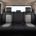 JOJOBAY Car Seat Covers for Dodge Ram,Fit Ram 2009-2025 1500/2500/3500 Pick-up Truck,Crew,Regular,Quad,Mega Cab,Waterproof Synthetic Leather Rear Seat Cover,Black-Grey